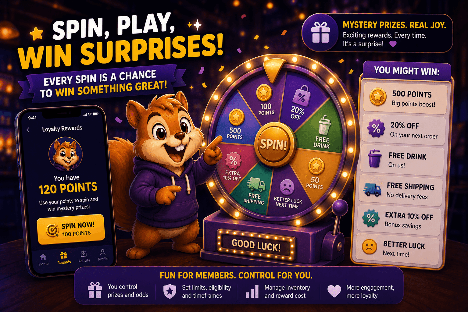 Mystery prize game loyalty idea