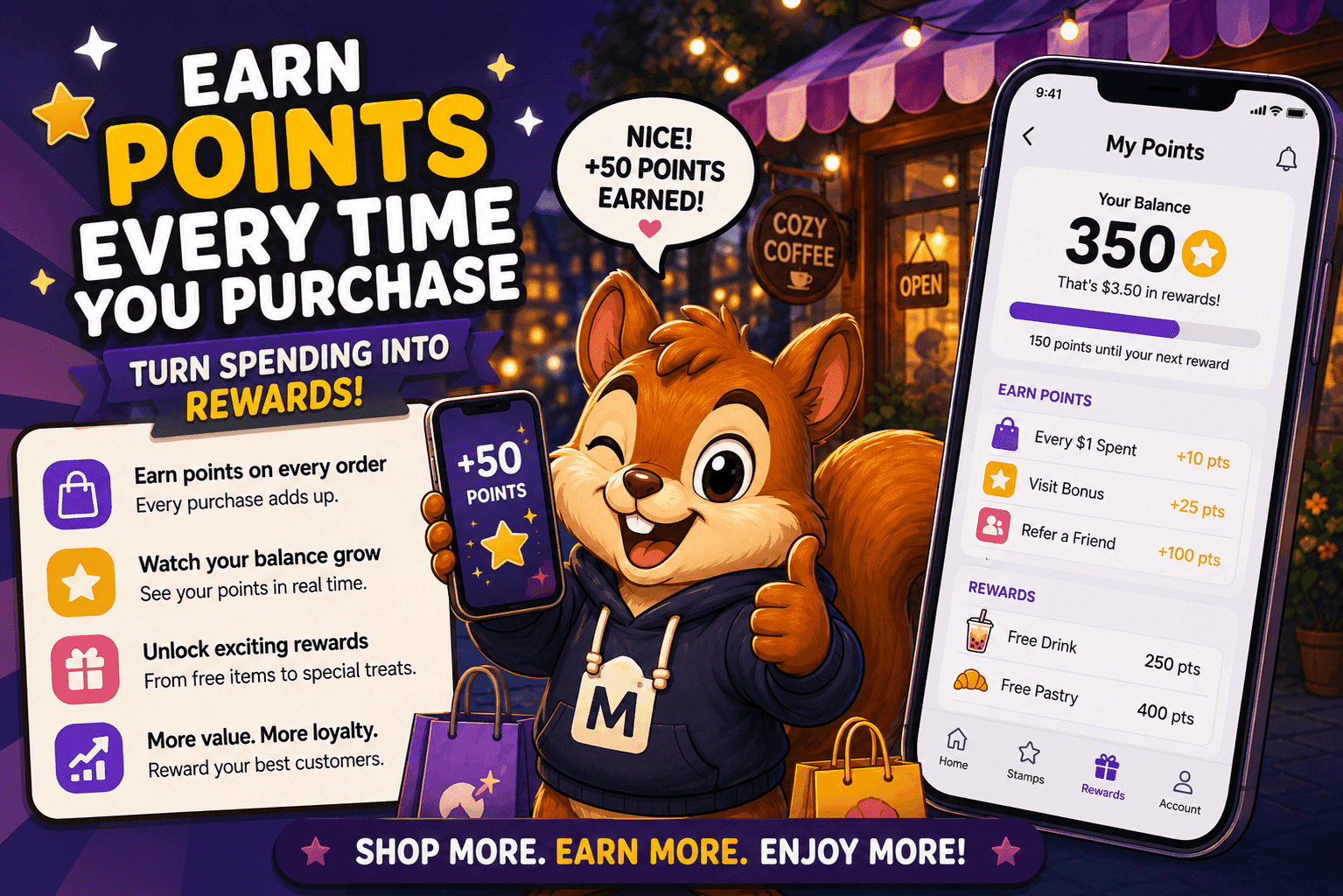 Points for every purchase loyalty idea