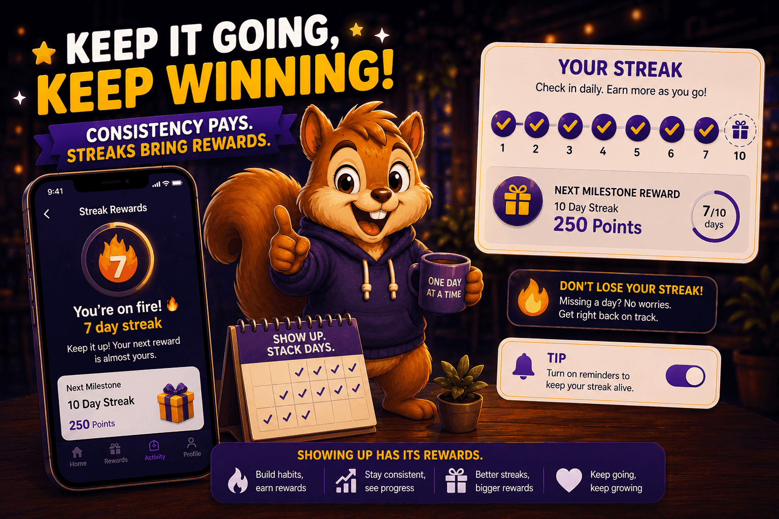 Streak rewards loyalty idea